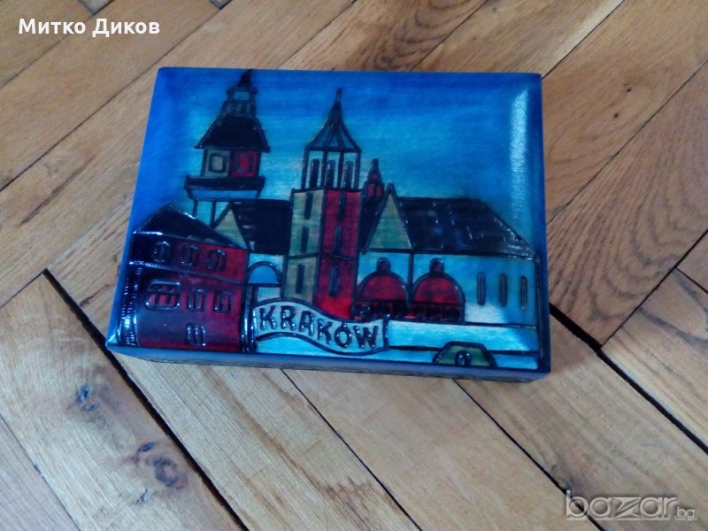 Дървена кутия Краков рисувана ръчно , снимка 1