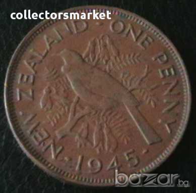 1 пени 1945, Нова Зеландия, снимка 1