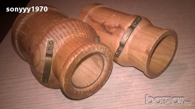 Ретро колекция-гюм 2бр-дърво/месинг-10/7/6см-внос швеицария, снимка 6 - Антикварни и старинни предмети - 17364113