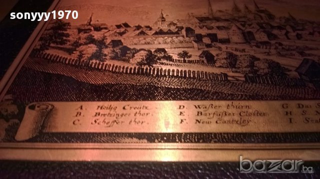 Fortzheim-картина 45/30см-мед/кожа/дърво-внос швеицария, снимка 5 - Антикварни и старинни предмети - 15070453