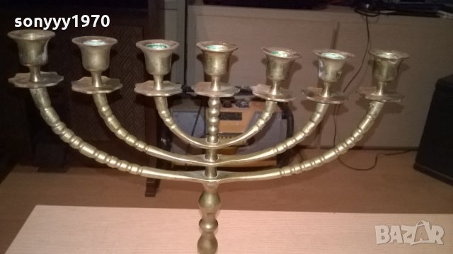 евреиски свещник-33х33х12см-внос швеция, снимка 13 - Колекции - 23431455