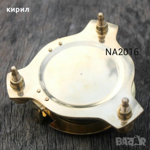 МЕСИНГОВ КОМПАС СЪС СЛЪНЧЕВ ЧАСОВНИК, снимка 2 - Други - 21689099