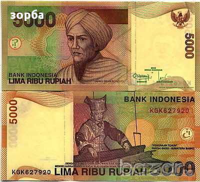 ИНДОНЕЗИЯ 5000 РУПИИ 2012 UNC, снимка 1