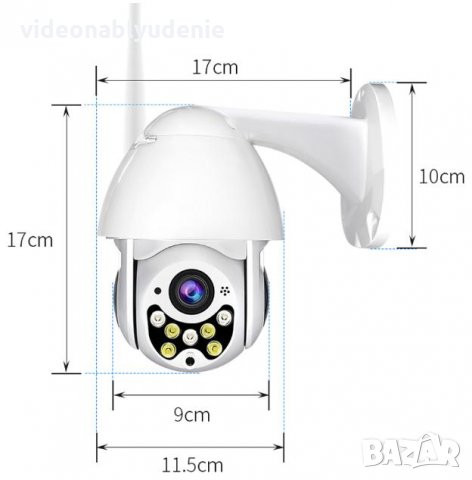 Водонепромокаема FULL HD 1080P PTZ 0~320° Моторизирана Камера Wi-Fi 3.6мм Леща Микрофон mSD Слот, снимка 9 - IP камери - 24814136