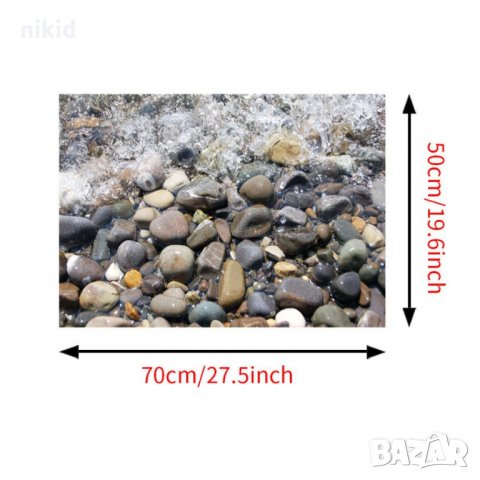3D Камъни и вода море стикер постер лепенка за под баня самозалепващ, снимка 2 - Декорация за дома - 23491866