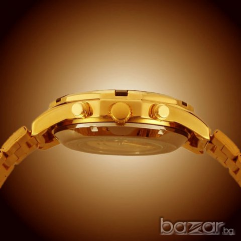 ПОЗЛАТЕН с 18карата злато Автоматичен часовник WINNЕР № 1  SKELETON , снимка 8 - Мъжки - 14417458