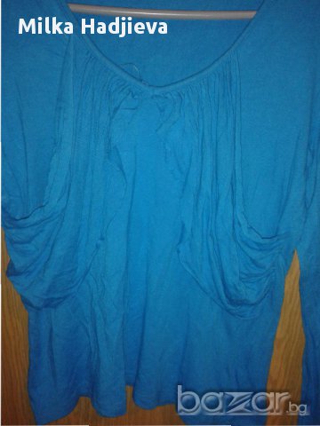Синя блузка, снимка 2 - Блузи с дълъг ръкав и пуловери - 16780505