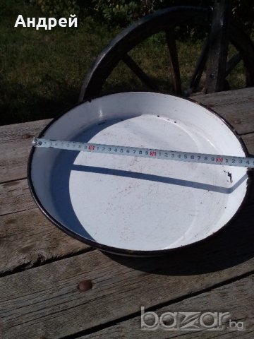 Емайлирана тава,тепсия, снимка 5 - Антикварни и старинни предмети - 19567022