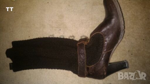 Дамскин обувки с вълнен чорап, снимка 2 - Дамски ботуши - 25001956