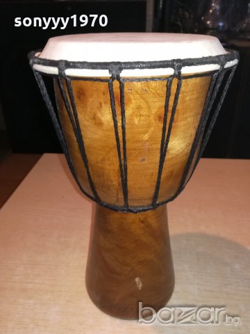 дървена тарамбука с оплетка-внос швеицария-30х17см, снимка 5 - Ударни инструменти - 20249922