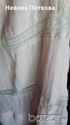 Дълга лятна розова пола с дантели, снимка 2 - Поли - 15325251