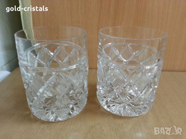  кристални чаши, снимка 1 - Антикварни и старинни предмети - 24174075