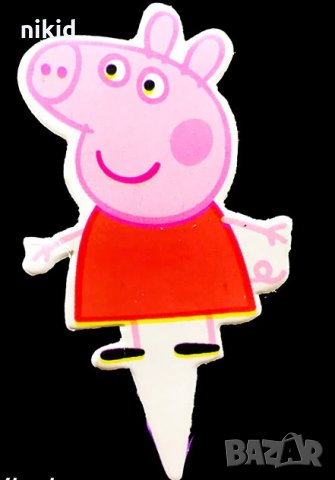 Пепа Пиг peppa pig къси 12 бр картон топер за кекс мъфини торта рожден ден украса