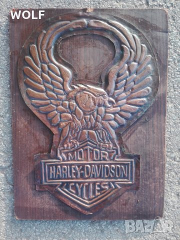 HARLEY DAVIDSON CYCLE VINTAGE медна табела, снимка 5 - Антикварни и старинни предмети - 23246532