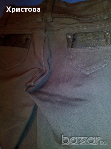 Дънки в светло кафяво с дантела., снимка 2 - Дънки - 12310106