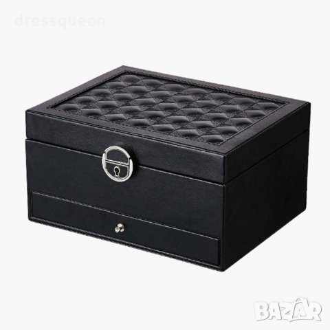 2755 Луксозна кожена кутия за бижута с 2 нива , снимка 3 - Други - 24761079