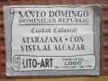 Стара авторска керамична арт картина Санто Доминго, снимка 3