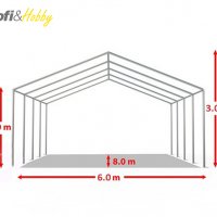 Шатра 6х8м, 100% водоустойчив PVC брезент 500гр/м2, снимка 4 - Градински мебели, декорация  - 24846049