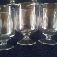 Ретро чаши за концентрат с гравюра, столче 9 бр, снимка 4 - Чаши - 24120835