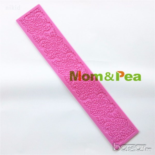 дълга дантела борд силиконов молд форма за украса торта с фондан шоколад гъмпейст, снимка 1