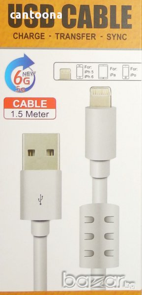 Кабел  Micro USB , гумиран, екраниран с филтър - 1.5 m, снимка 1