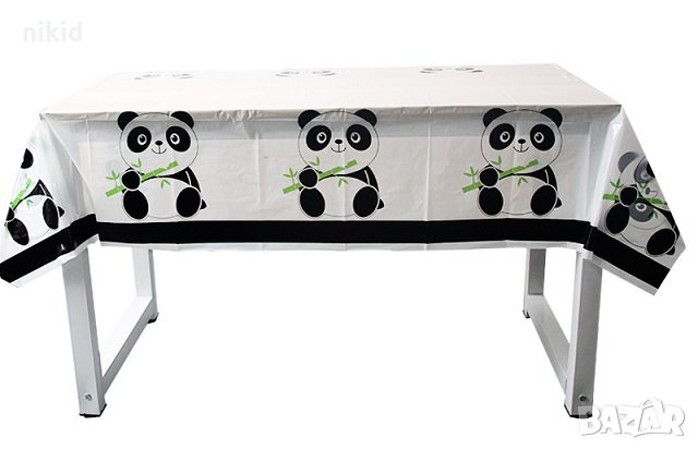Панда найлонова покривка за парти рожден ден, снимка 1