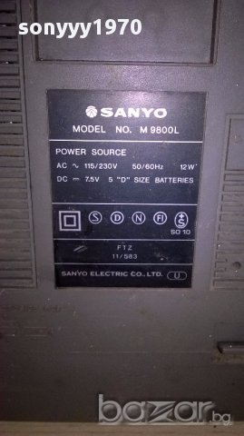  sanyo m9800l-japan-ретро касетофон-внос швеицария, снимка 13 - Радиокасетофони, транзистори - 16344767