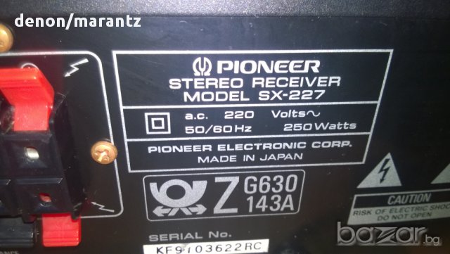 pioneer sx-270 receiver-250watts-made in japan-внос швеицария, снимка 18 - Ресийвъри, усилватели, смесителни пултове - 8255841