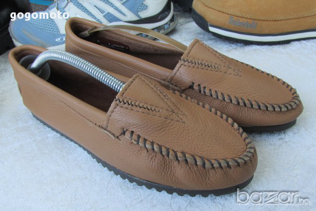 НОВИ мокасини MINNETONKA® original DEERSKIN GORE FRONT,100% висококачествена естествена кожа,GOGOMO, снимка 10 - Дамски ежедневни обувки - 17867642