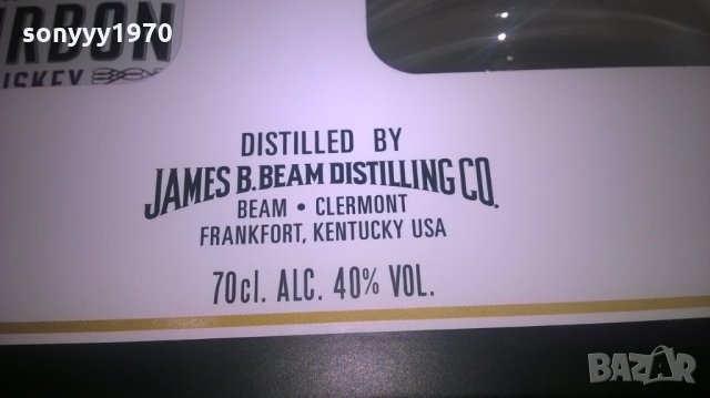 поръчани-стъкло-само стъкло-jim beam-празна бутилка и 2 чаши за колекция, снимка 6 - Колекции - 23803784