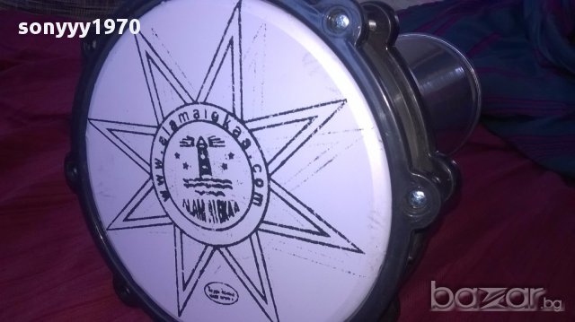 ГОЛЯМА ОРИГИНАЛНА НОВА тарамбука 40Х25см-алуминиева-от сирия, снимка 7 - Ударни инструменти - 16683742