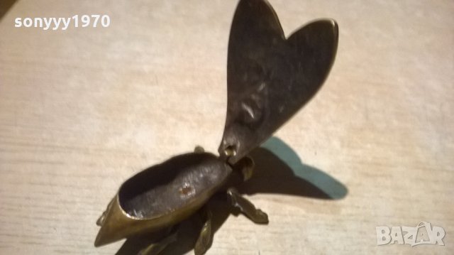 ПОРЪЧАНА-муха-пепелник-мед/месинг-20см-внос швеицария, снимка 11 - Колекции - 24090472