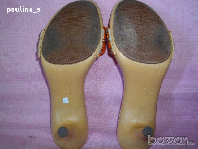 Оранжеви гръцки чехли за плаж, снимка 7 - Чехли - 14926561