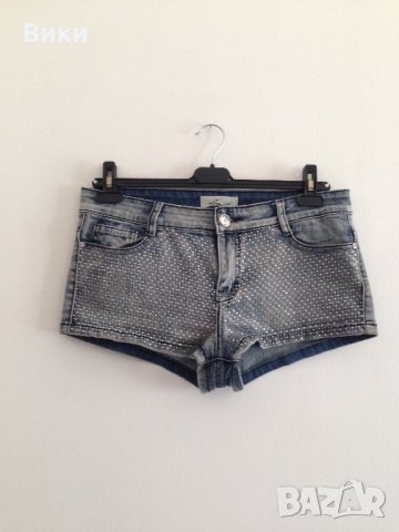 Къси дънки с камъни, снимка 2 - Дънки - 22526401