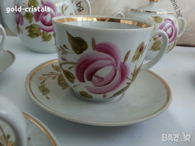 руски порцеланов сервиз за чай, снимка 5 - Сервизи - 25586343