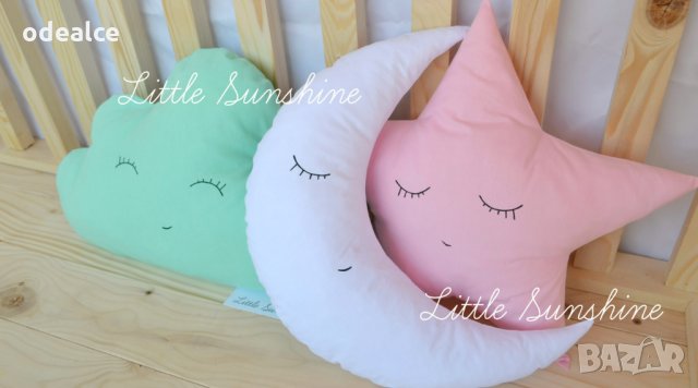 Възглавнички облачета, луна, звезда за детската / бебешка стая , снимка 15 - Спално бельо и завивки - 18027012