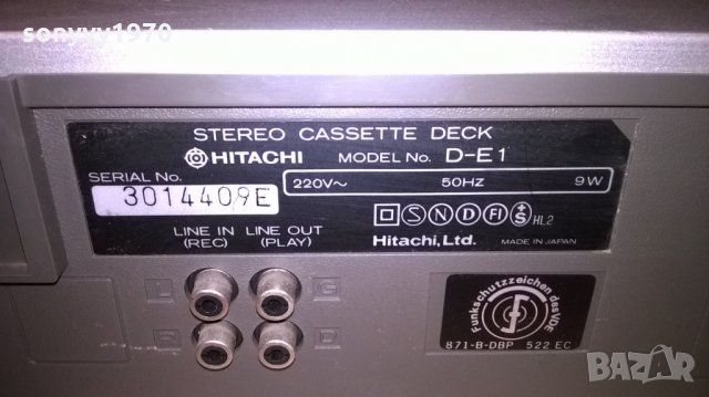 hitachi d-e1-stereo deck-made in japan-внос франция, снимка 16 - Декове - 22390509