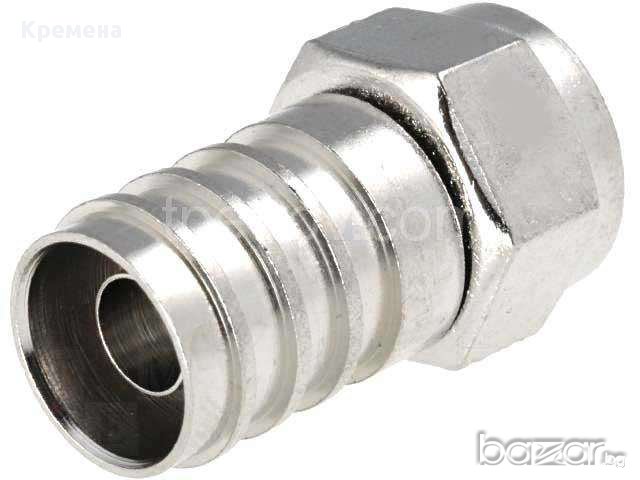 F-конектор за кримпване на коаксиален кабел 6мм RG59 - 200бр. , снимка 4 - Друга електроника - 16428242