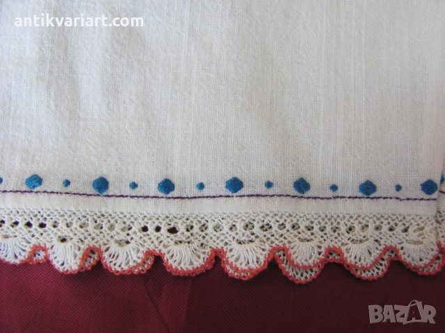 19 век Фолк Арт Дамска Блуза ръчно бродирана, снимка 6 - Антикварни и старинни предмети - 25947214