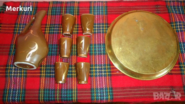 Стар красив порцеланов сервиз за ракия, снимка 4 - Сервизи - 25584343