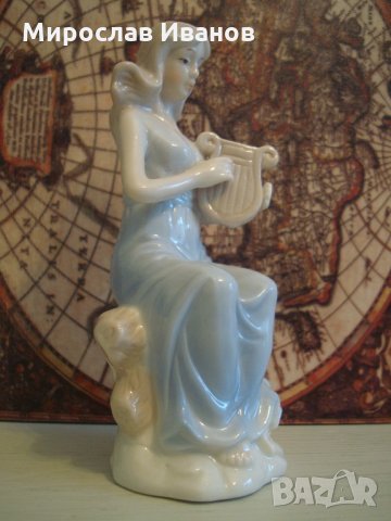 " Арфа '' - порцеланова статуетка от Италия, снимка 3 - Колекции - 21532638