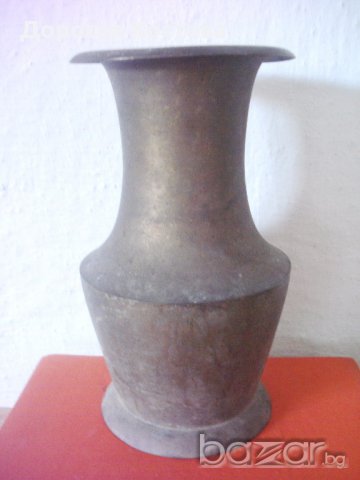 Стара бронзова ваза, снимка 4 - Антикварни и старинни предмети - 10423557