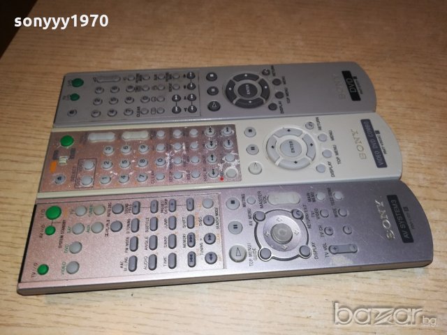 sony audio/dvd/tv-remote-3бр-внос франция, снимка 7 - Ресийвъри, усилватели, смесителни пултове - 20775786