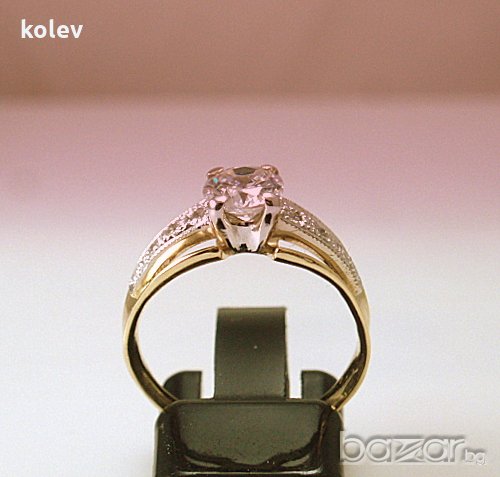 няма наличност! златен пръстен ГОДЕЖЕН/КЛАСИК 2.89 грама/ размер №53, снимка 6 - Пръстени - 20663032