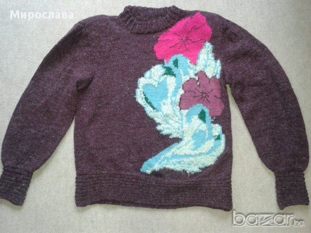 Нов! Дамски плетен пуловер, снимка 1 - Блузи с дълъг ръкав и пуловери - 11964256