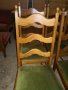 Масивен стол с дамаска от плюш - внос от Европа 4 бр , снимка 4
