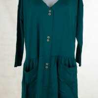 Зелена рокля с памук марка Last-past now, снимка 2 - Рокли - 25699760