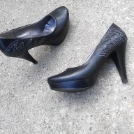 Ново!Естествена кожа-висок ток, снимка 2 - Дамски обувки на ток - 17681131