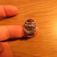старинен мъжки сребърен пръстен с яспис  - уникален модел и невероятна красота - Внос от Щатите., снимка 6 - Пръстени - 24403329