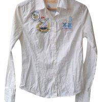 La Martina ® дамска бяла риза с бродерия , снимка 1 - Ризи - 21725065